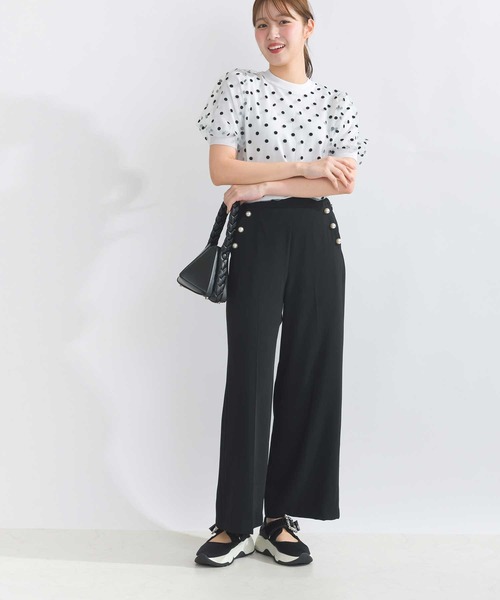 PICCIN PERLA（ピッチンペルラ）の「チュールドットニット（ニット/セーター・レディース・オフホワイト/ブラック・M）」の7枚目の写真