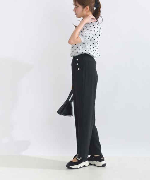 PICCIN PERLA（ピッチンペルラ）の「チュールドットニット（ニット/セーター・レディース・オフホワイト/ブラック・M）」の8枚目の写真