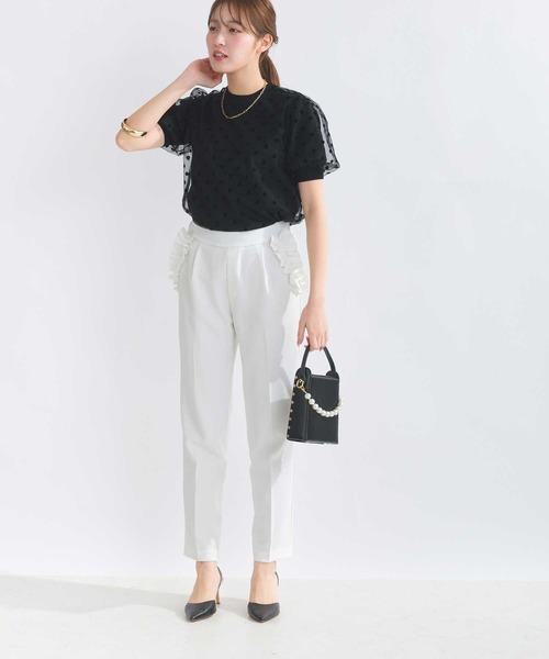 PICCIN PERLA（ピッチンペルラ）の「チュールドットニット（ニット/セーター・レディース・オフホワイト/ブラック・M）」の16枚目の写真