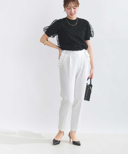 PICCIN PERLA（ピッチンペルラ）の「チュールドットニット（ニット/セーター・レディース・オフホワイト/ブラック・M）」の19枚目の写真