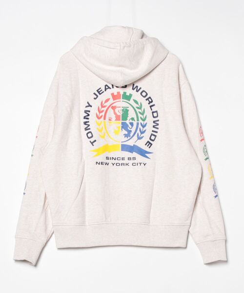 【 Jeans】バーシティ ウォッシュ リラックス パーカー Jeans】バーシティ ウォッシュ リラックス パーカー TOMMY JEANS