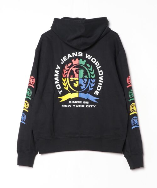 【 Jeans】バーシティ ウォッシュ リラックス パーカー Jeans】バーシティ ウォッシュ リラックス パーカー TOMMY JEANS