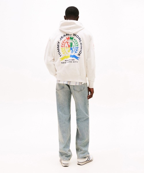 【 Jeans】バーシティ ウォッシュ リラックス パーカー Jeans】バーシティ ウォッシュ リラックス パーカー TOMMY JEANS