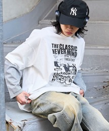 WEGO | WEGO/【25年春夏新作】フェイクレイヤードグラフィックロンT(Tシャツ/カットソー)