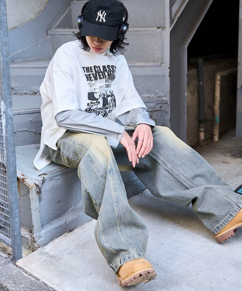 WEGO（ウィゴー）の「WEGO/フェイクレイヤードグラフィックロンT（Tシャツ/カットソー・メンズ・レッド系その他5/ブルー系その他5/グレー系その他5/ホワイト系その他5・LARGE/MEDIUM）」の20枚目の写真