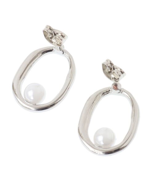 AMERICAN HOLIC（アメリカンホリック）の「オーバルパールピアス（ピアス（両耳用）・レディース・シルバー/ゴールド・FREE）」の7枚目の写真