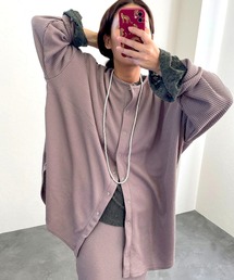 超ビッグシルエット 前後2WAYワッフルカーディガン