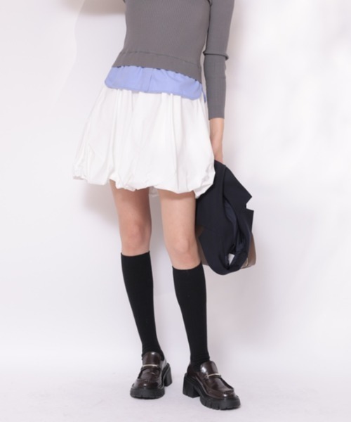 Mystrada(マイストラーダ)の「バルーンミニスカート(スカート・レディース・ベージュ/ホワイト/ブラック・38/36/34)」の8枚目の写真