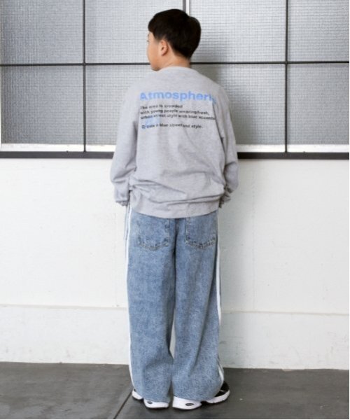 GLAZOS（グラソス）の「【大人向けサイズあり】【プチプラ】バックロゴ長袖Tシャツ（Tシャツ/カットソー・キッズ・ホワイト/ベージュ/グリーン/ブラック/グレー・S/M/L/LL）」の17枚目の写真