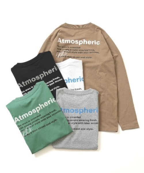 GLAZOS（グラソス）の「【大人向けサイズあり】【プチプラ】バックロゴ長袖Tシャツ（Tシャツ/カットソー・キッズ・ホワイト/ベージュ/グリーン/ブラック/グレー・S/M/L/LL）」の16枚目の写真