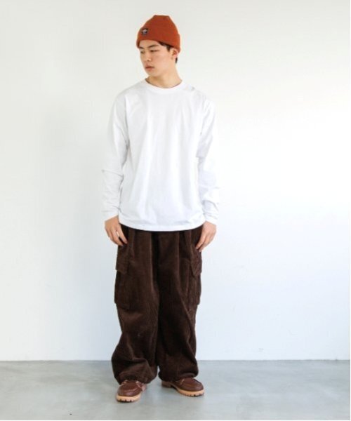 GLAZOS（グラソス）の「【大人向けサイズあり】【プチプラ】バックロゴ長袖Tシャツ（Tシャツ/カットソー・キッズ・ホワイト/ベージュ/グリーン/ブラック/グレー・S/M/L/LL）」の11枚目の写真