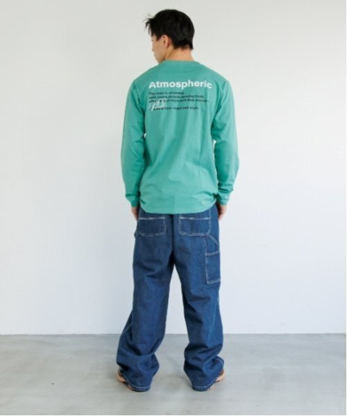 GLAZOS（グラソス）の「【大人向けサイズあり】【プチプラ】バックロゴ長袖Tシャツ（Tシャツ/カットソー・キッズ・ホワイト/ベージュ/グリーン/ブラック/グレー・S/M/L/LL）」の19枚目の写真