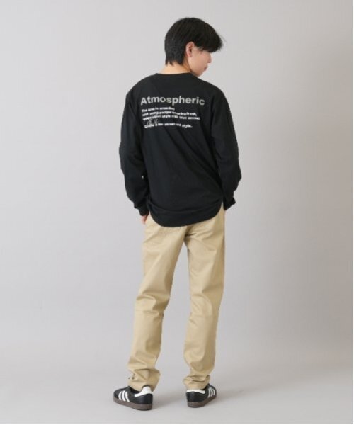 GLAZOS（グラソス）の「【大人向けサイズあり】【プチプラ】バックロゴ長袖Tシャツ（Tシャツ/カットソー・キッズ・ホワイト/ベージュ/グリーン/ブラック/グレー・S/M/L/LL）」の15枚目の写真