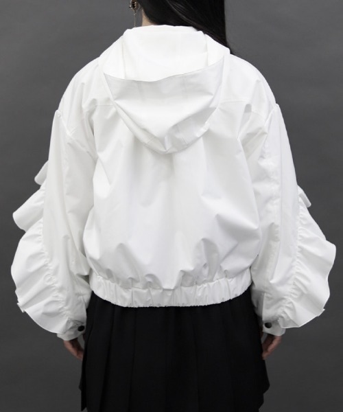 axes femme POETIQUE（アクシーズファムポエティック）の「ベルトデザインブルゾン（ブルゾン・レディース・ブラック/ホワイト・MEDIUM）」の9枚目の写真