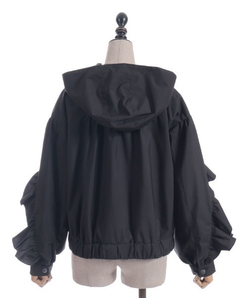 axes femme POETIQUE（アクシーズファムポエティック）の「ベルトデザインブルゾン（ブルゾン・レディース・ブラック/ホワイト・MEDIUM）」の16枚目の写真