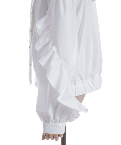 axes femme POETIQUE（アクシーズファムポエティック）の「ベルトデザインブルゾン（ブルゾン・レディース・ブラック/ホワイト・MEDIUM）」の3枚目の写真