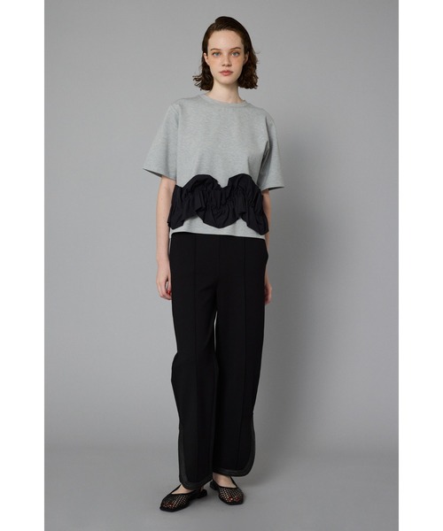 HeRIN.CYE（ヘリンドットサイ）の「Ponte side slit pants　　ポンチサイドスリットパンツ（その他パンツ・レディース・ベージュ/ブラック・36/38）」の12枚目の写真