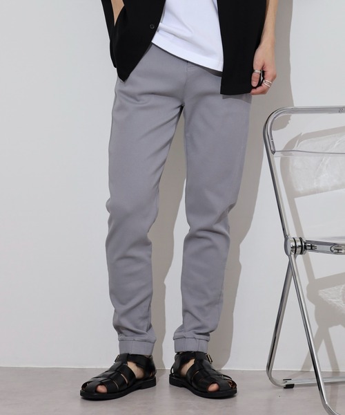 KRIFF MAYER（クリフメイヤー）の「KRIFF MAYER  Much stretchable jogger pants / むちゃのびジョガーパンツ unisex（チノパンツ・メンズ・グレー/ブラック/ベージュ/ネイビー/カーキ・S/M/L/XL）」の3枚目の写真
