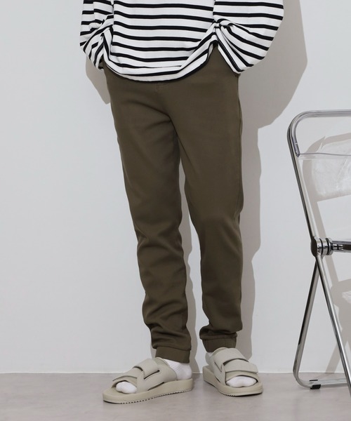 KRIFF MAYER（クリフメイヤー）の「KRIFF MAYER  Much stretchable jogger pants / むちゃのびジョガーパンツ unisex（チノパンツ・メンズ・グレー/ブラック/ベージュ/ネイビー/カーキ・S/M/L/XL）」の4枚目の写真