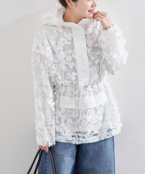 LAYAS レースジャガードフーディ LAYAS】 LACE JQD FOODIE（その他アウター）｜LAYAS（レイヤーズ）の