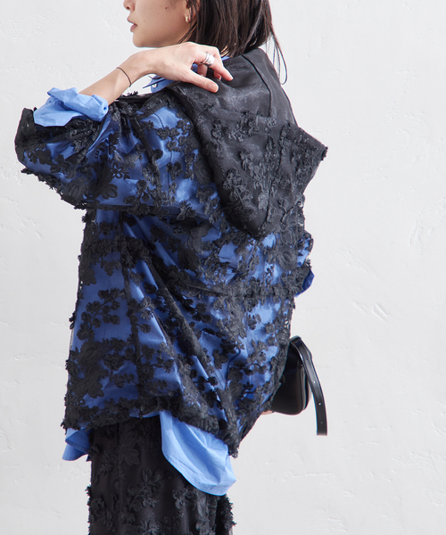 LAYAS レースジャガードフーディ LAYAS（レイヤーズ）の「【LAYAS】 LACE JQD FOODIE（その他