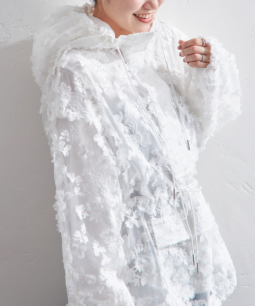 LAYAS レースジャガードフーディ LAYAS】 LACE JQD FOODIE（その他アウター）｜LAYAS（レイヤーズ）の