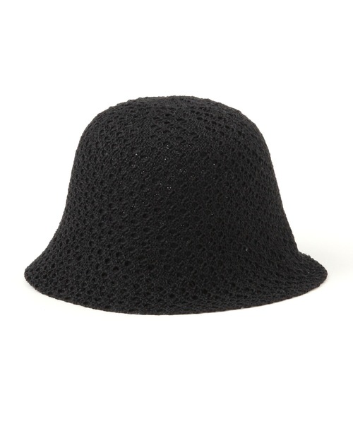 BAYFLOW（ベイフロー）の「透かし編みサーモハット（ハット・レディース・オフホワイト/ブラック・FREE）」の9枚目の写真