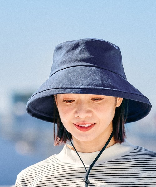 FOUND GOOD(ファウンドグッド)の「アラエルヒモツキハット(ハット・レディース・ネイビー/ブラック/アイボリー/グレー系2・FREE)」の1枚目の写真