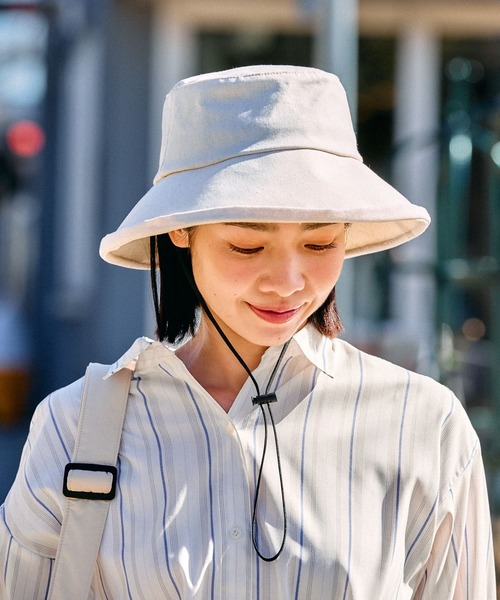 FOUND GOOD(ファウンドグッド)の「アラエルヒモツキハット(ハット・レディース・ネイビー/ブラック/アイボリー/グレー系2・FREE)」の6枚目の写真