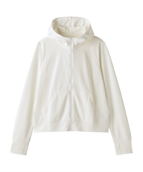 無印良品（ムジルシリョウヒン）の「婦人　ＵＶカット乾きやすいフルジップパーカ（パーカー・レディース・ピンク/スモーキーグリーン系/ブラック/グレー系/オフホワイト・XL/L/M/S）」の12枚目の写真