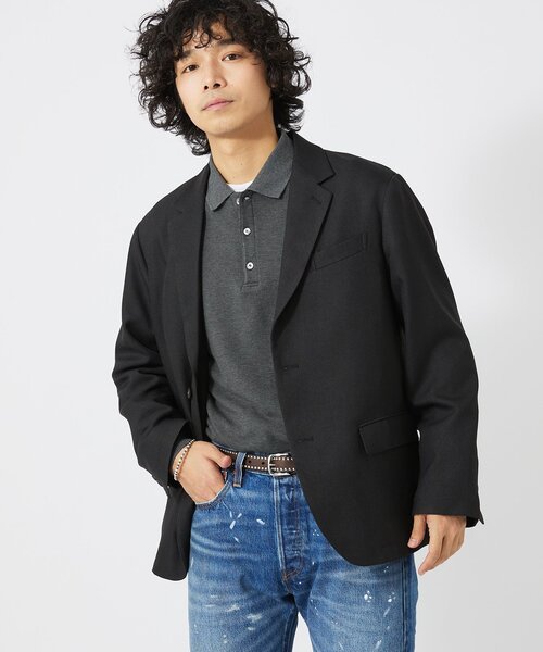 【美品】 JOURNAL STANDARD relume 紺ブレダブルジャケット ダブルブレステッドブレザー（テーラードジャケット）｜JOURNAL