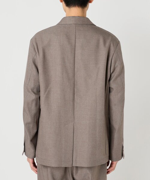 JOURNAL STANDARD relume（ジャーナルスタンダード　レリューム）の「ウォッシャブル LANATEC シャンブレー ジャケット（セットアップ着用可）（テーラードジャケット・メンズ・ベージュ系その他/ブラック/ブラウン系その他・LARGE/MEDIUM）」の13枚目の写真