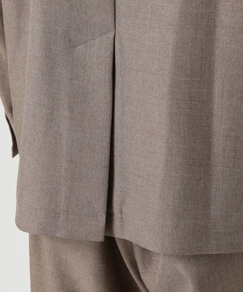 JOURNAL STANDARD relume（ジャーナルスタンダード　レリューム）の「ウォッシャブル LANATEC シャンブレー ジャケット（セットアップ着用可）（テーラードジャケット・メンズ・ベージュ系その他/ブラック/ブラウン系その他・LARGE/MEDIUM）」の14枚目の写真