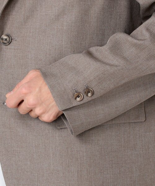 JOURNAL STANDARD relume（ジャーナルスタンダード　レリューム）の「ウォッシャブル LANATEC シャンブレー ジャケット（セットアップ着用可）（テーラードジャケット・メンズ・ベージュ系その他/ブラック/ブラウン系その他・LARGE/MEDIUM）」の17枚目の写真
