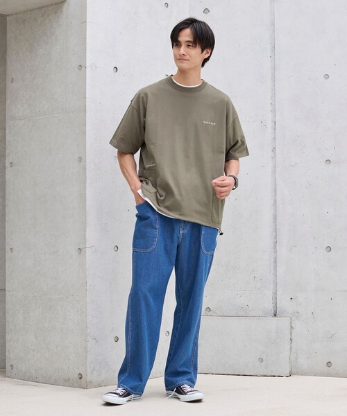 coen(コーエン)の「ガーデンポケットTシャツ(Tシャツ/カットソー・メンズ・オリーブ/オフホワイト/ダークグレー・M/XL/L)」の16枚目の写真