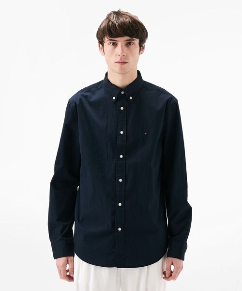 TOMMY HILFIGER(トミーヒルフィガー)の「コアフレックスポプリンソリッドシャツ(シャツ/ブラウス・メンズ・ブラック/ライトブルー/ホワイト/ネイビー・SMALL/X-LARGE/MEDIUM/LARGE)」の4枚目の写真