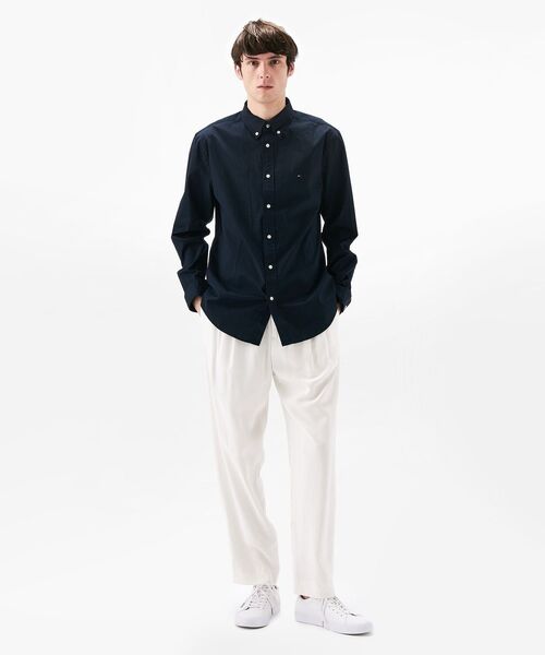 TOMMY HILFIGER(トミーヒルフィガー)の「コアフレックスポプリンソリッドシャツ(シャツ/ブラウス・メンズ・ブラック/ライトブルー/ホワイト/ネイビー・SMALL/X-LARGE/MEDIUM/LARGE)」の14枚目の写真