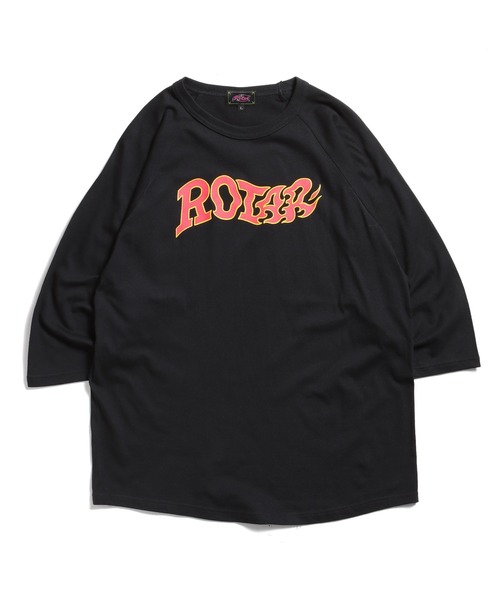 ROTAR(ローター)の「Fire LOGO Raglan Tee(Tシャツ/カットソー・メンズ・ブラック/ホワイト×ブラック・SMALL/MEDIUM/LARGE/X-LARGE)」の5枚目の写真