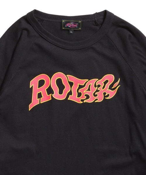 ROTAR(ローター)の「Fire LOGO Raglan Tee(Tシャツ/カットソー・メンズ・ブラック/ホワイト×ブラック・SMALL/MEDIUM/LARGE/X-LARGE)」の7枚目の写真