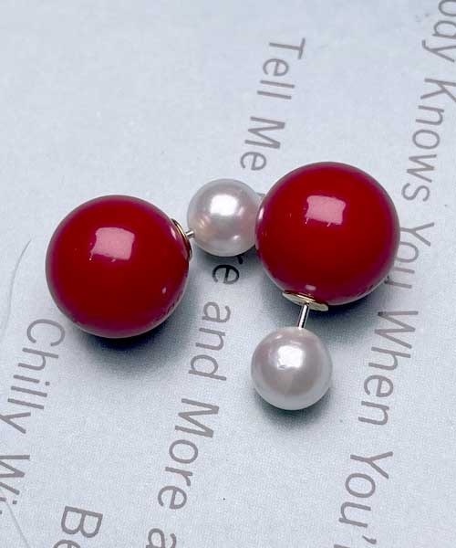 LUGG NAGG（ラグナグ）の「【LUGG NAGG/ラグナグ】キャンディーポップカラー ダブルキャッチピアス（ピアス（両耳用）・レディース・ライトグリーン/ホワイト/グリーン/ブルー/ゴールド/ブラック/レッド/ピンクベージュ・FREE）」の20枚目の写真