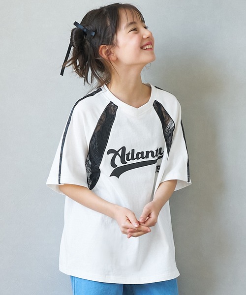 KOKIA コキア トルソープリントTシャツ SALE セール】キッズ レース切替プリントTシャツ（Tシャツ/カットソー
