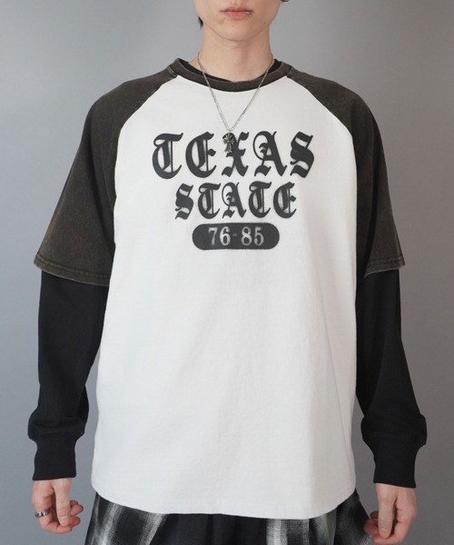 セール】グランジラグランTシャツ/オールドイングリッシュロゴ