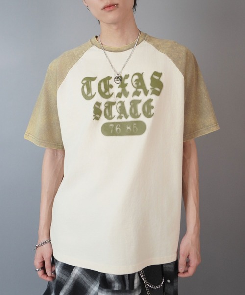 グランジラグランTシャツ/オールドイングリッシュロゴ（Tシャツ