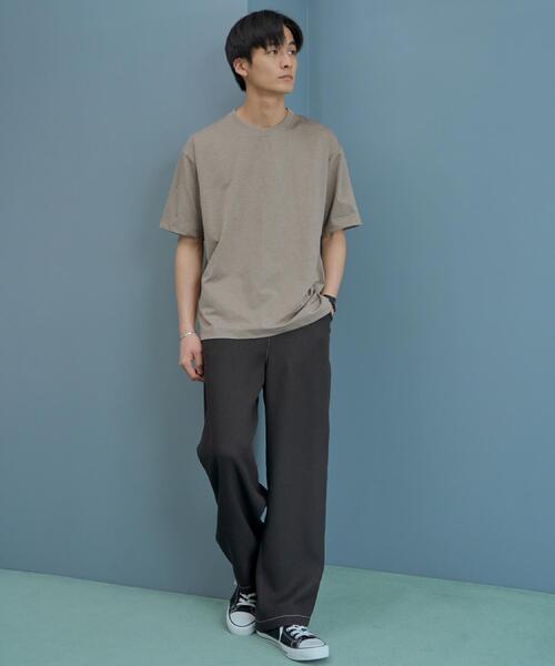 THE SHOP TK （ザ ショップ ティーケー ）の「PERFECTEE/パーフェクティー　【接触冷感/吸水速乾/UVカット/防シワ】（Tシャツ/カットソー・メンズ・モスグリーン/ベージュ/オフホワイト/チャコールグレー・02/03/04）」の22枚目の写真