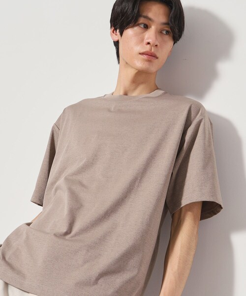 THE SHOP TK （ザ ショップ ティーケー ）の「PERFECTEE/パーフェクティー　【接触冷感/吸水速乾/UVカット/防シワ】（Tシャツ/カットソー・メンズ・モスグリーン/ベージュ/オフホワイト/チャコールグレー・02/03/04）」の5枚目の写真