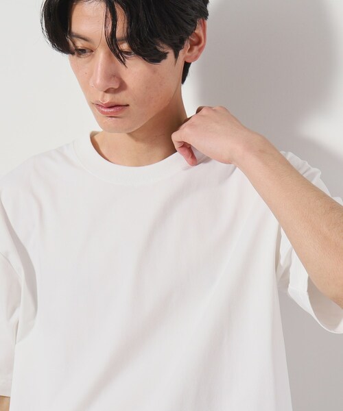 THE SHOP TK （ザ ショップ ティーケー ）の「PERFECTEE/パーフェクティー　【接触冷感/吸水速乾/UVカット/防シワ】（Tシャツ/カットソー・メンズ・モスグリーン/ベージュ/オフホワイト/チャコールグレー・02/03/04）」の11枚目の写真