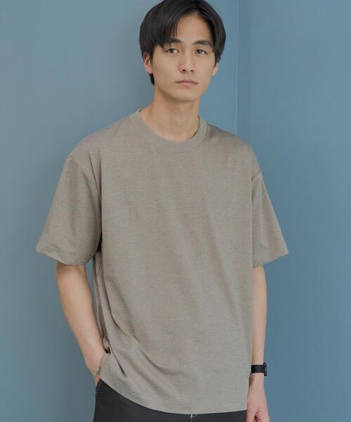 THE SHOP TK （ザ ショップ ティーケー ）の「PERFECTEE/パーフェクティー　【接触冷感/吸水速乾/UVカット/防シワ】（Tシャツ/カットソー・メンズ・モスグリーン/ベージュ/オフホワイト/チャコールグレー・02/03/04）」の9枚目の写真