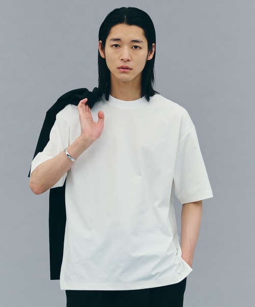 THE SHOP TK （ザ ショップ ティーケー ）の「PERFECTEE/パーフェクティー　【接触冷感/吸水速乾/UVカット/防シワ】（Tシャツ/カットソー・メンズ・モスグリーン/ベージュ/オフホワイト/チャコールグレー・02/03/04）」の10枚目の写真