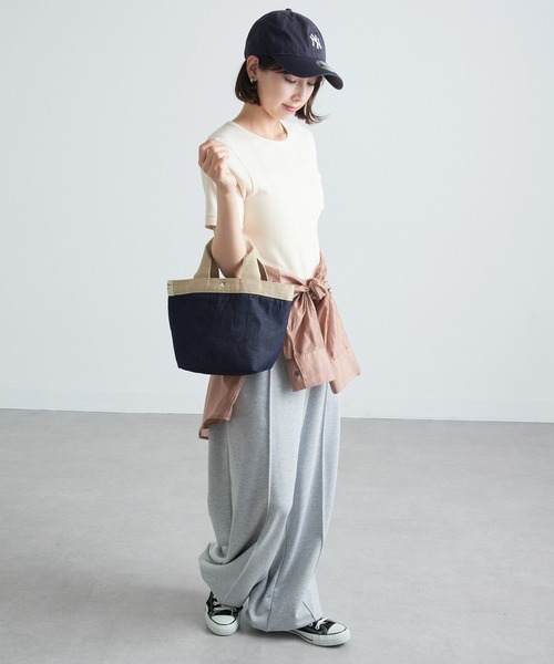 A by MAGASIN DE MODE(エーバイマガジンデモード)の「【A by MAGASIN DE MODE】ミニョントート SNBD(トートバッグ・レディース・キャメル/シルバー/ブルー/マルチ/アイボリー/チャコールグレー/ブラック/ネイビー/グレー・FREE)」の22枚目の写真
