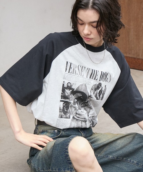 BARK MANHATTAN(バークマンハッタン)の「【BARK MANHATTAN】ヴィンテージライクデザイン オーバーサイズラグラン半袖Tシャツ(Tシャツ/カットソー・レディース・チャコール/グレー系4/オフホワイト/アッシュグレー/ブラック系3/グレー系9/グレー系8/グレー系7/グレー系その他/グレー系その他2/グレー系その他4/グレー系その他3・M/L)」の5枚目の写真